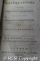 'Observations on the Poisonous Vegetables which are Either Indigenous in Great Britain, or Cultivated for Ornament'
