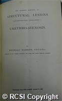 'The remote results of structural lesions (interventions sanglantes) in urethro-stenosis'