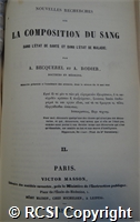 'Nouvelles recherches sur la composition du sang dans l'etat de sante et dans l'etat de maladie'