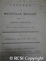 'A lecture on muscular motion read at the Royal Society, the 13th and 20th of November 1788'
