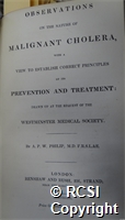 'Observations on the nature of malignant cholera, with a view to establish correct principles of its prevention and treatment: drawn up at the request of the Westminster Medical Society'