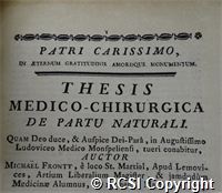 'Thesis medico-chirurgica de partu naturali'