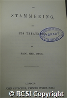 'On stammering and its treatment'