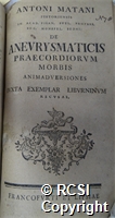 'De aneurysmaticis praecordiorum morbis animadversiones'