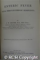 'Enteric fever fatal through embolic hemiplegia'