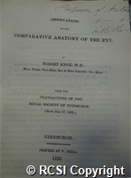 'Observations on the comparative anatomy of the eye'