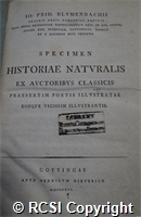 'Specimen historiae naturalis ex auctoribus classicis...'