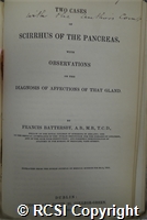 'Two cases of scirrhus of the pancreas, with observations on the diagnosis of affections of that gland'