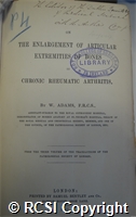 'On the enlargement of articular extremities of bones in chronic rheumatic arthritis'