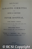 'Report of the managing committee of the house of recovery and fever hospital, in Cork Street, Dublin, for one year, from 1st April, 1845, to 31st March, 1846, with the medical report annexed, from 1st January, 1844, to 31st December, 1845'