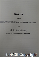 'Notice sur un lernanthrope nouveau du serranus goliath'