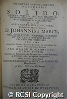 'Dissertatio philosophica inauguralis; De solido'