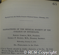 'A case of pyoemia attended by sudden destruction of the eye'