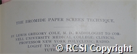 'The bromide paper screen technique'