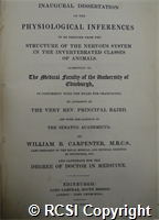 'Physiological inferences to be deduced from the structure of the nervous system in the invertebrated classes of animals'