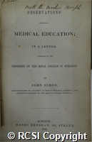 'Observations regarding medical education'