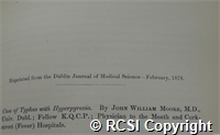 'A case of typhus with hyperpyrexia'