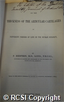 'On the thickness of the articular cartilages at different periods of life in the human subject'