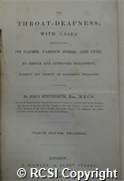 'On throat deafness with cases exemplifying its causes, various forms, and cure...'