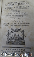 'Historia medica morbi epidemici sive febris petechialis quae ab anno 1757. Fere finiente usque ad annum 1759'