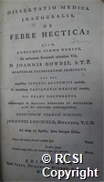 'Dissertatio medica inauguralis, de febre hectica'
