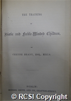 'The training of idiotic and feeble minded children'