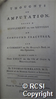 'Thoughts on amputation. Being a supplement to the letters on compound fractures and a comment on Dr. Bilguer's book on this operation. To which is added a short essay on the use of opium in mortifications'