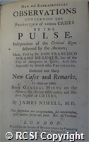'New and extraordinary observations concerning the prediction of various crises by the pulse, independent of the critical signs delivered by the ancients'