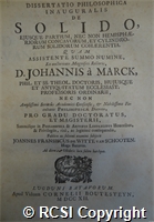 'Dissertatio philosophica inauguralis, De solido'