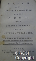 'Cases in the acute rheumatism and the gout; with cursory remarks and the method of treatment'