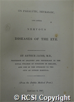 'On paralytic, neuralgic, and other nervous diseases of the eye'