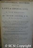 'Philosophical inquiries into the laws of animal life in six chapters'