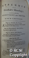 'Appendix to Cronstedt's mineralogy.'