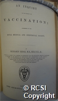'An inquiry on the subject of vaccination addressed to the Royal Medical and Chirurgical Society'