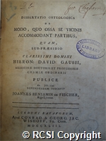 'Dissertatio osteologia de modo, quo ossa se vicinis accommodant partibus...'