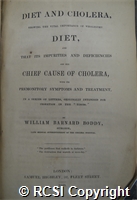'Diet and cholera, showing the vital importance of wholesome diet...'