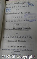 'Medical and chirurgical observations on inflammations of the eyes. On the venereal disease. On ulcers and gunshot wounds'