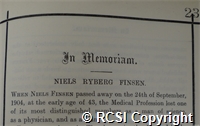 'In Memoriam. Niels Ryberg Finsen'