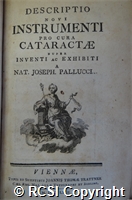 'Descriptio novi instrumenti pro cura cataractae nuper inventi ac exhibiti'