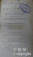 'Observations on poison and on the use of mercury in the cure of obstinate dysenteries'