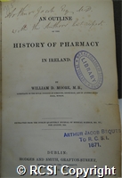 'An outline of the history of pharmacy in Ireland'