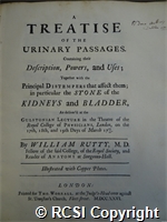 'A treatise of the urinary passages containing their description, powers, and uses; together with the principal distempers that affect them; in particular the stone of the kidneys and bladder'