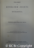 'Treatment of diseased joints by escharotics'