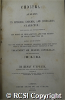 'Cholera; an analysis of its epidemic, endemic, and contagious character...'