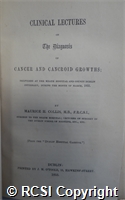 'Clinical lectures on the diagnosis of cancer and cancroid growths'