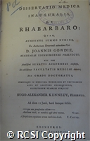 'Dissertatio medica inauguralis. De rhabarbaro: quam annuente summo numine'