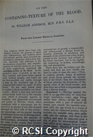 'On the containing texture of the blood'