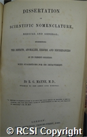 'Dissertation on scientific nomenclature medical and general...'